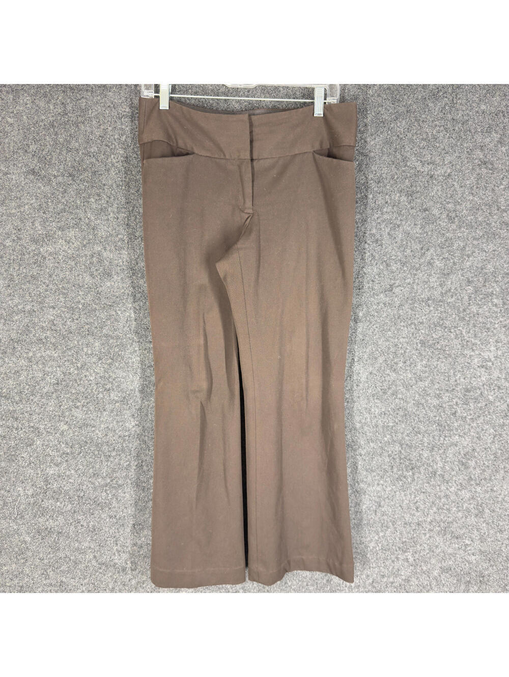 Express Dress Pants Women M Medium Brown Mid Rise Pleated Straight Pockets